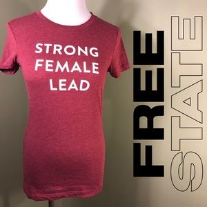 M Free State teeshirt. Maroon